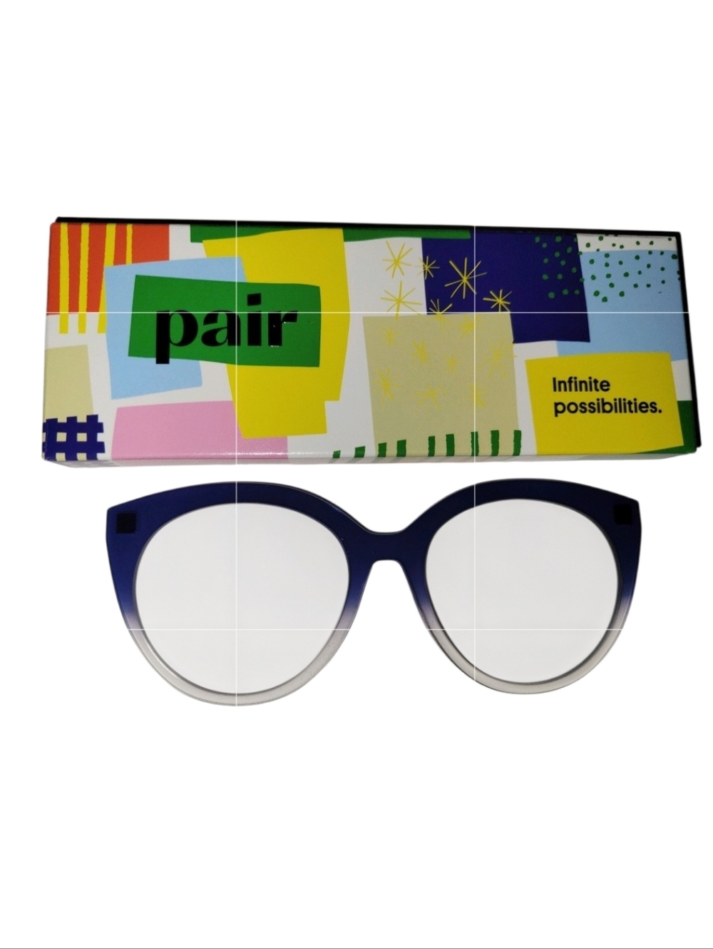 Pair Eyewear Zuri Style Magnetic Topper "The Navy Gradient Crystal"